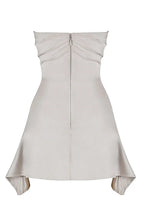 Eesha Satin Corset Midi Dress – Draped Asymmetrical Ruched Evening Dress 7