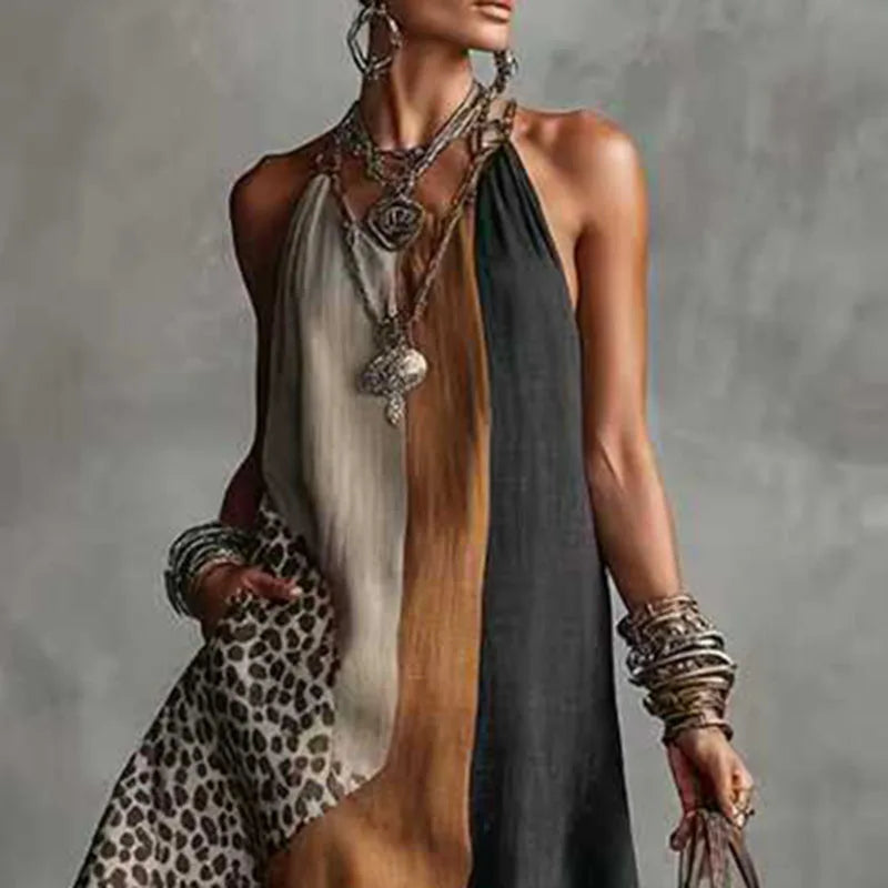 Elegant Collection | Women's Maxi Dress with Split Hem & Halter Neck | Stylish Summer Dress for Parties 5