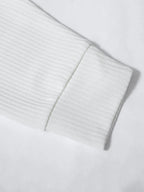 Elegant Cotton Casual Mens Long Sleeve Polo Shirt with Striped Design 2
