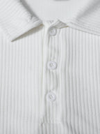 Elegant Cotton Casual Mens Long Sleeve Polo Shirt with Striped Design 3