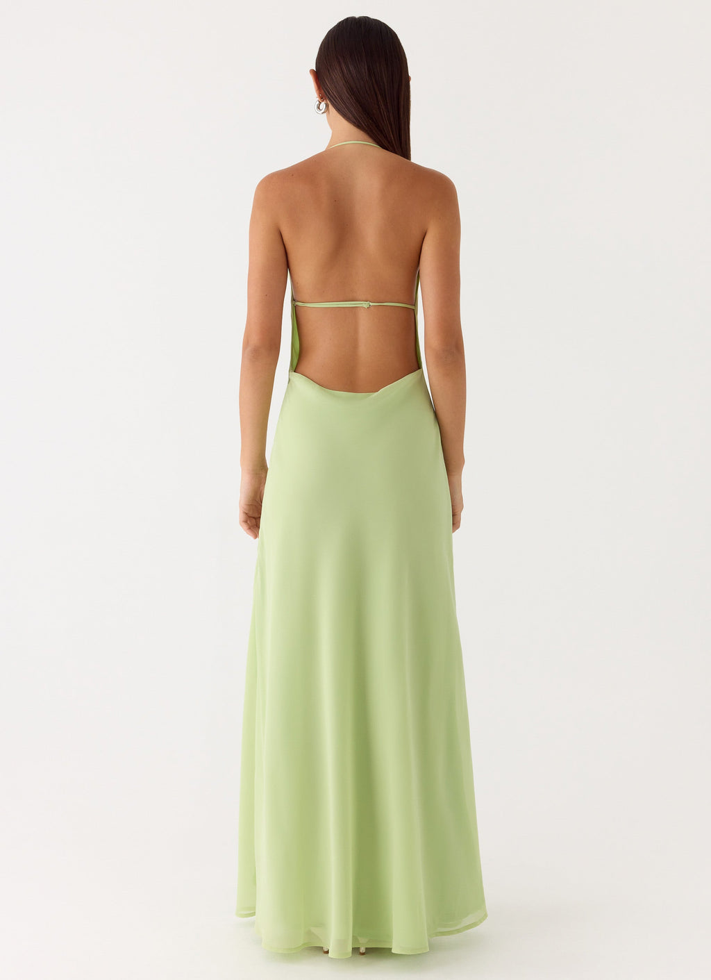 Elegant Cowl Maxi Dress for Women with Detachable Beaded Straps | Flowy Evening Wear for Sophisticated Style 4