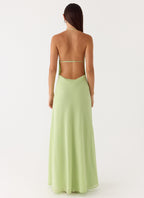 Elegant Cowl Maxi Dress for Women with Detachable Beaded Straps | Flowy Evening Wear for Sophisticated Style 4