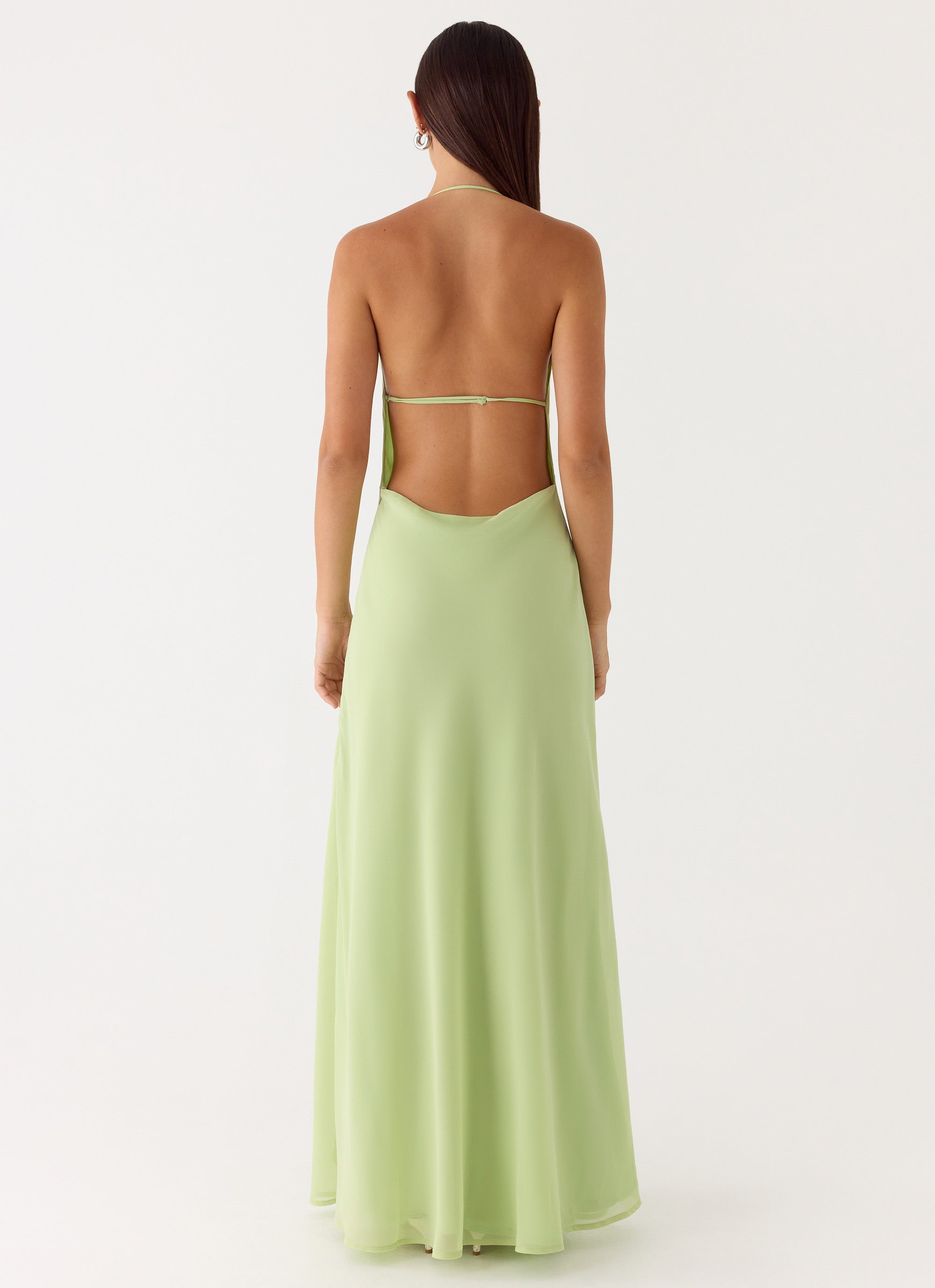 Elegant Cowl Maxi Dress for Women with Detachable Beaded Straps | Flowy Evening Wear for Sophisticated Style 4