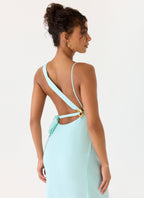 Elegant Maxi Dress | Chiffon Fabric with Draped Neckline for Effortless Style 1