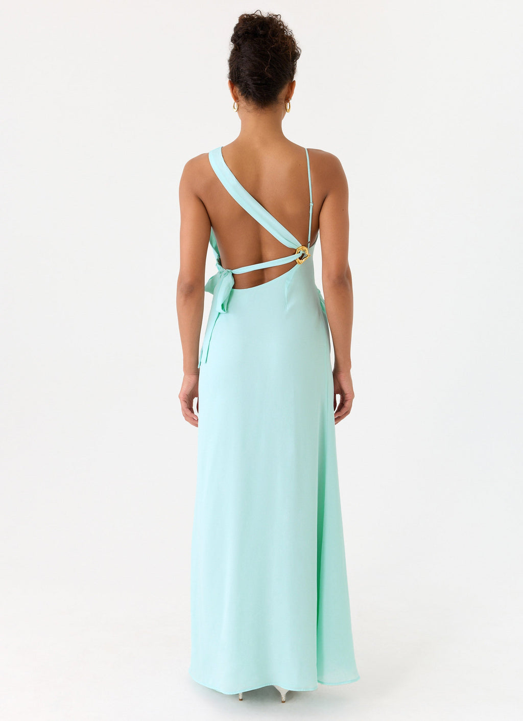 Elegant Maxi Dress | Chiffon Fabric with Draped Neckline for Effortless Style 3