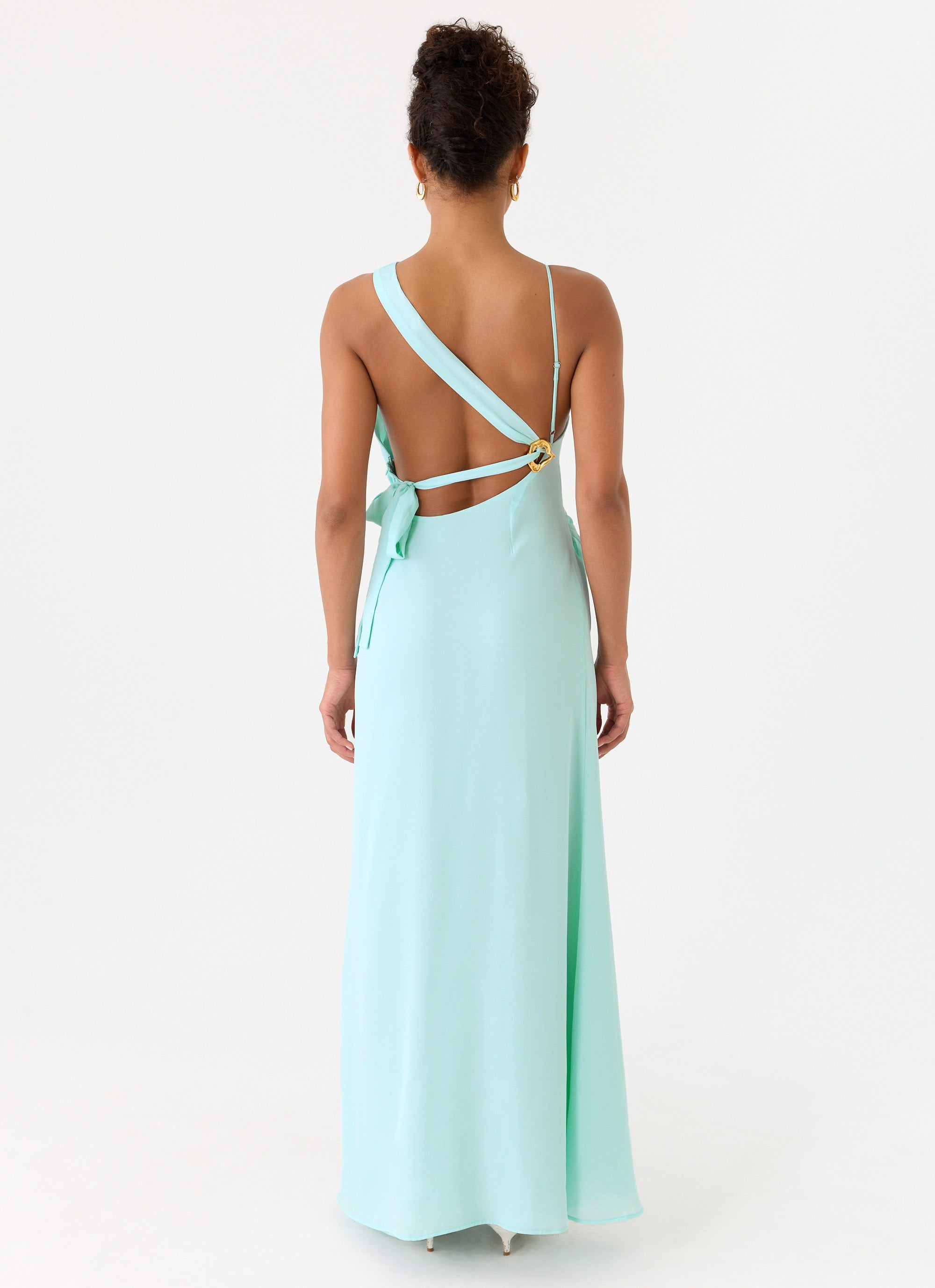 Elegant Maxi Dress | Chiffon Fabric with Draped Neckline for Effortless Style 3