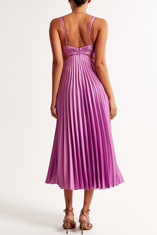 Elegant Pleated Maxi Dress for Women – Flowing A-Line Formal & Casual Long Dress 6