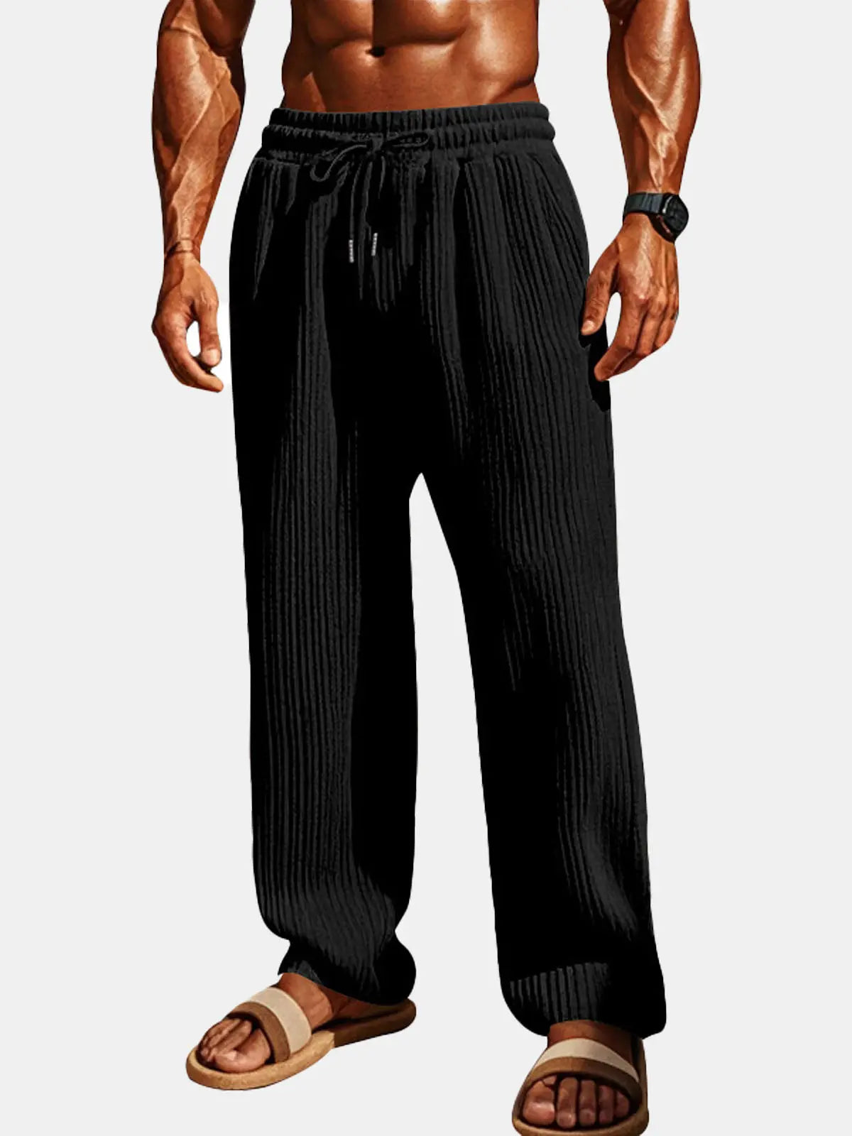 Ethan | Comfortable Ribbed Drawstring Pants 4