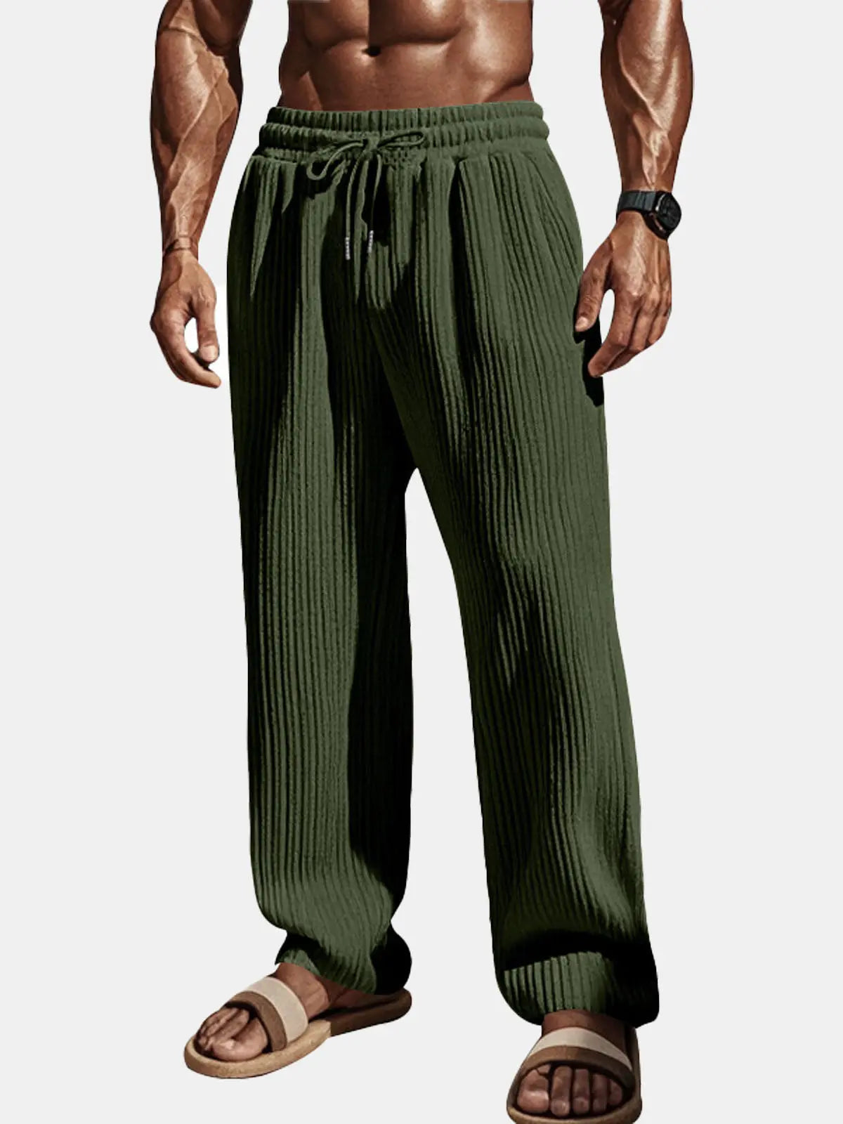 Ethan | Comfortable Ribbed Drawstring Pants 5