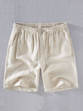 Men's Linen Blend Shorts – Lightweight Breathable Casual Summer Shorts with Relaxed Fit 0