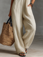Women’s Minimalist Linen Blend Embroidered Jumpsuit – Sleeveless Stand Collar Zip-Front One-Piece Outfit 6