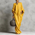 Women’s Spring Summer Long Sleeve Maxi Dress – Casual Loose Fit Round Neck Big Hem Holiday Party Dress 2