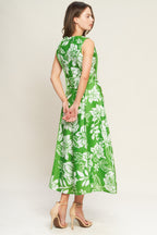 Women's Woven Midi Dress with Circle Skirt 1